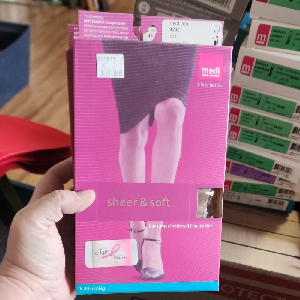 Sheer & Soft Compression Stockings - Natural